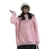 Mùa thu và mùa đông Phụ nữ phiên bản Hàn Quốc của chữ thêu phong cách Harajuku cộng với áo len dày trùm đầu áo len lỏng lẻo áo khoác sinh viên - Áo len