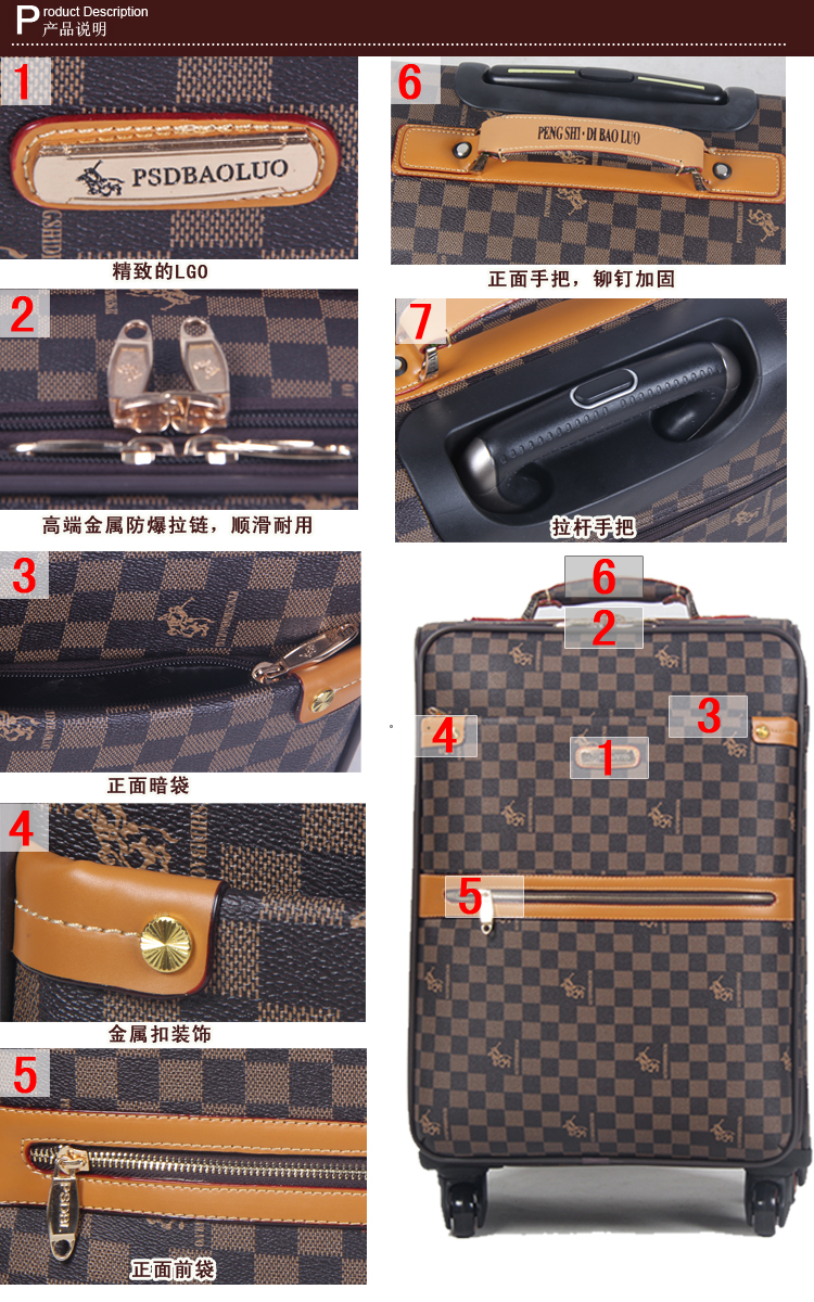 高雄機場免稅gucci 寸拉桿箱行李箱旅寸保羅行箱1格紋20免部郵正品帝分6寸登機箱包22 高雄大立gucci