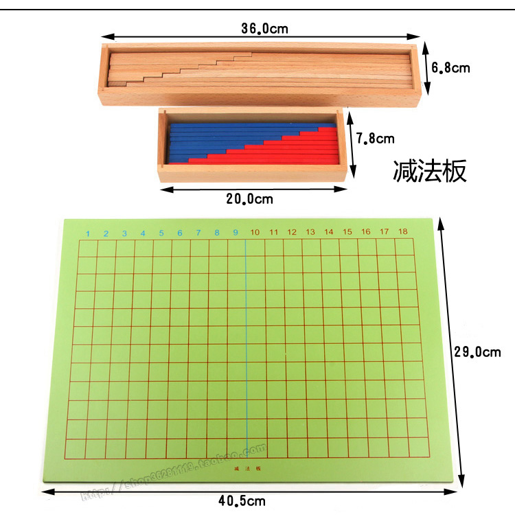 幼儿园早乘法板乘除法板加法板加减法板蒙特蒙台梭利蒙氏数学教具