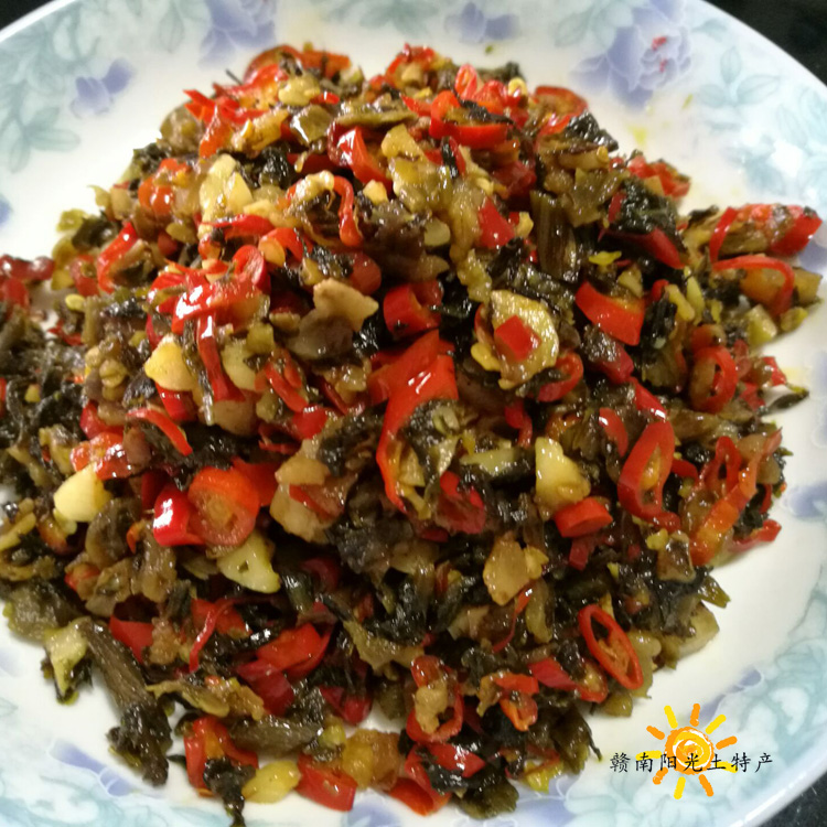 江西赣州赣南龙南土特产农家纯手工制作攃菜下饭酸菜浸菜250g