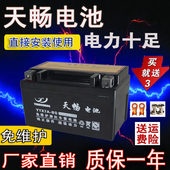 摩托车电瓶12V9a蓄电池免维护通用125摩托车电瓶踏板车12v7ah电池