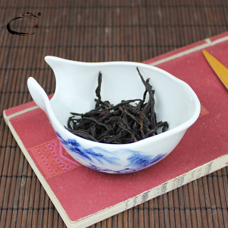京德贵和祥茶具 手绘青花山水茶荷茶勺 景德镇陶瓷茶则 茶道配件