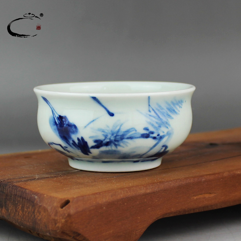 京德珍藏 贵和祥 纯手工碗 小茶杯 陶瓷茶杯 品茗杯手绘陶瓷茶杯