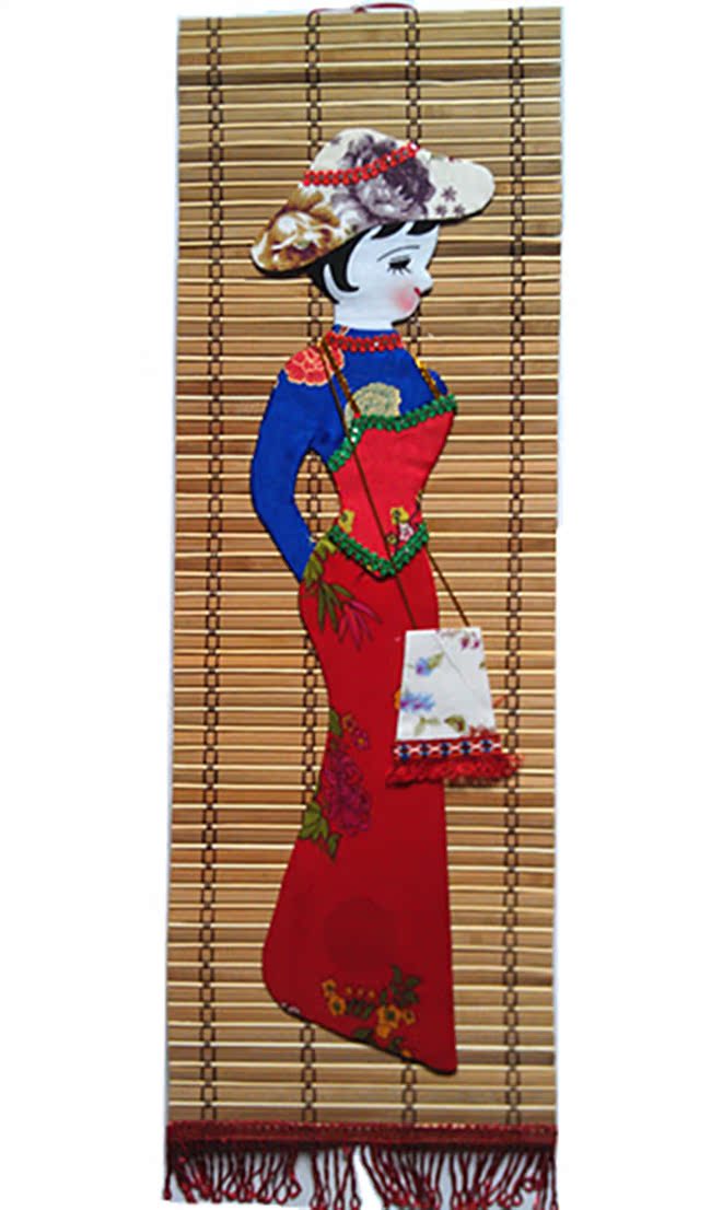 特价贵州民族风特色手工艺品苗族竹帘子画毡贴画餐厅茶楼装饰壁挂