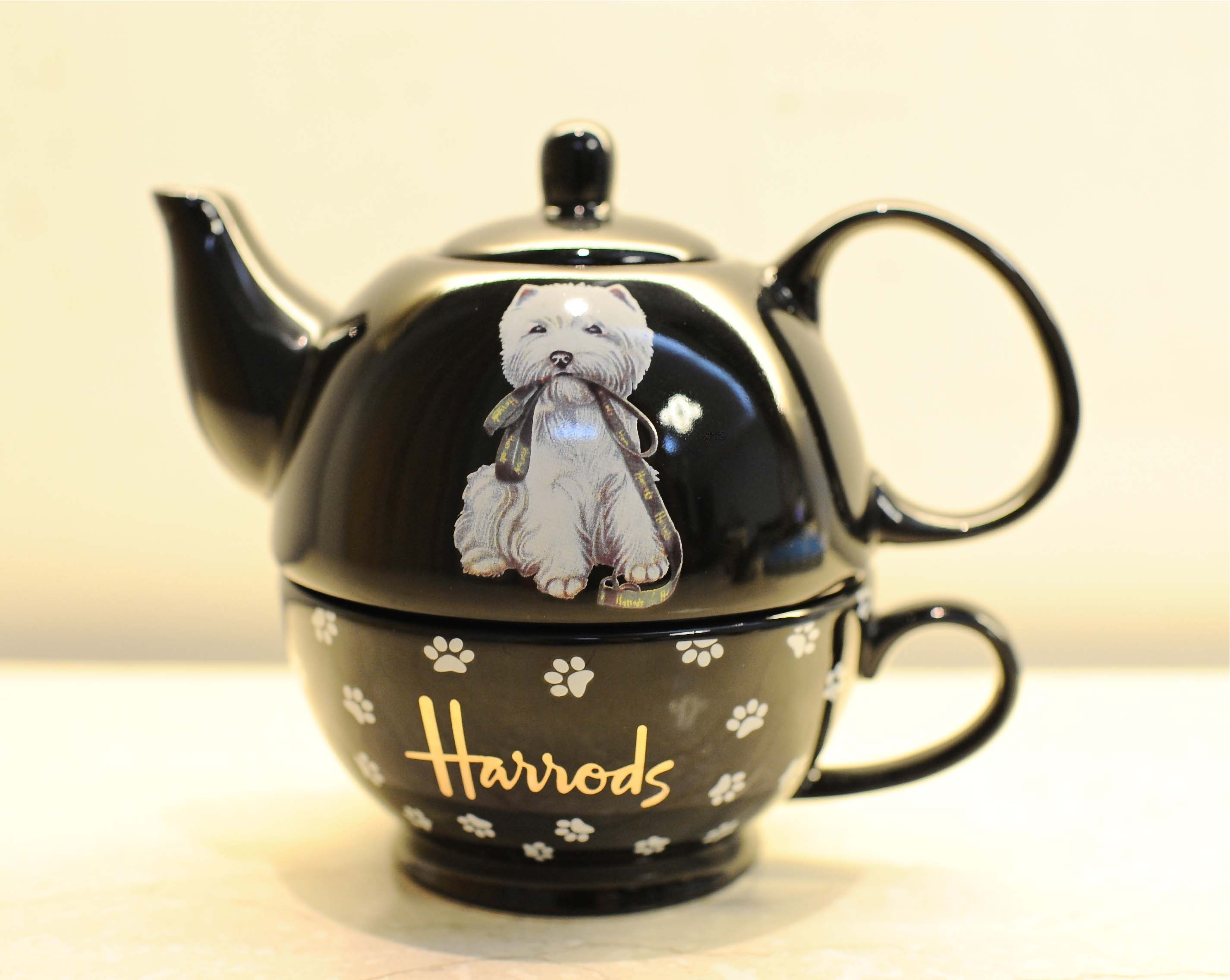 英式茶具哈罗斯Harrods茶杯骨瓷欧式茶包碟西高地陶瓷茶壶子母壶