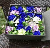 女人节礼物香皂花礼盒生日永生花咸阳鲜花同城速递全国市区包邮