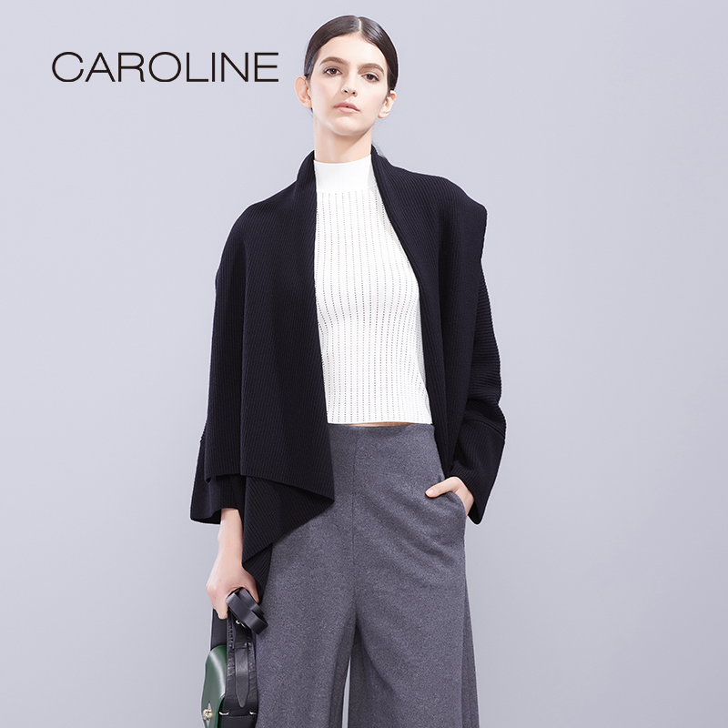 caroline卡洛琳女装正品2017秋款针织衫j6405103