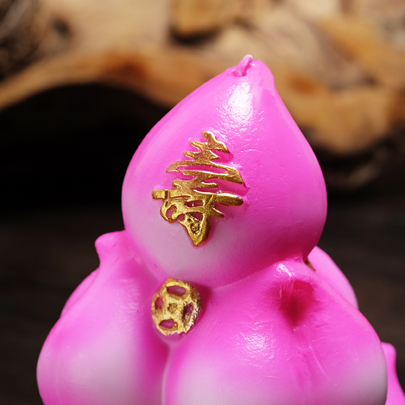 新品福桃 生日佛教用品莲花蜡烛创意寿桃灯供佛 子孙满堂包邮