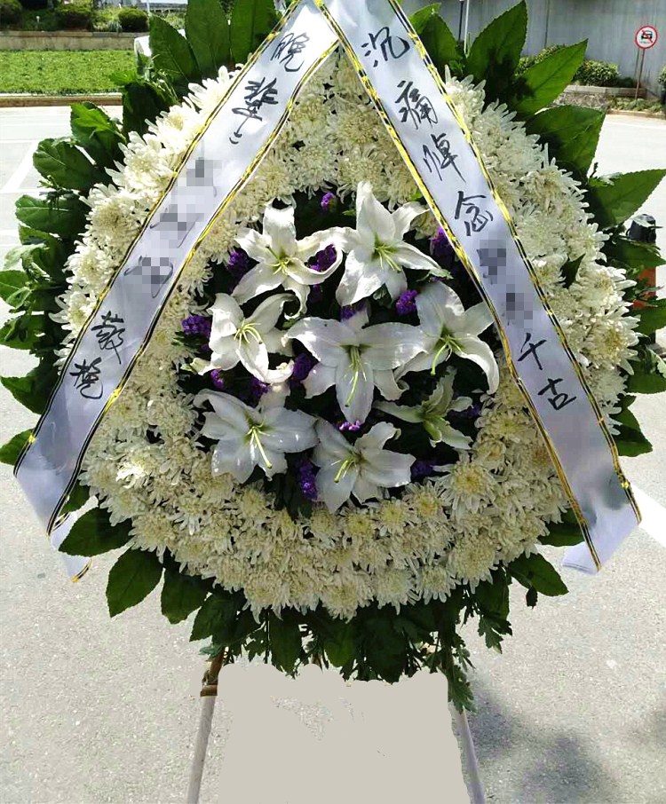 杭州鲜花店清明扫墓祭奠菊花束白丧事追悼念殡仪花圈花篮同城速递