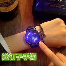 韩版创意个性智能简约LED夜光触摸屏手表炫酷男女学生星空情侣表