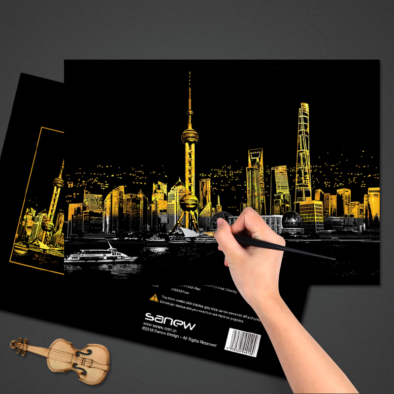 夜景刮画
