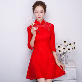 正品[进酒服 新娘]敬酒服新娘时尚评测 新娘敬酒服发型图片_惠惠购物