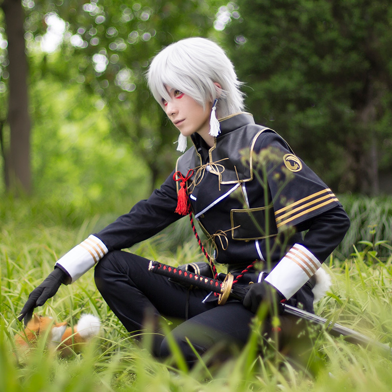 北熊cosplay服装出租刀剑乱舞 鸣狐cos服 鞋 武器 假发 狐狸 现货