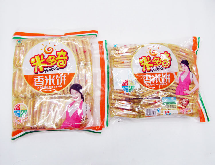 米多奇香米饼200g 儿童休闲食品特产零食年货膨化糕点饼干铺特价