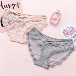 双交叉镂空网纱内裤