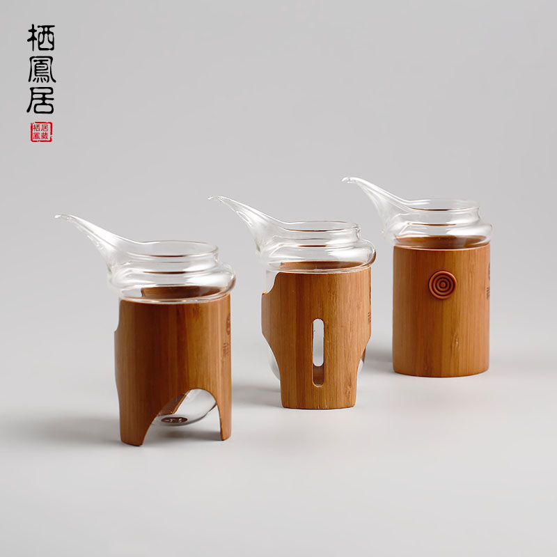 正品创意台湾祥福鹰嘴大号玻璃公道杯公杯耐热分茶器礼盒功夫茶具