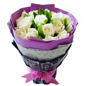 21朵玫瑰花束纯洁爱恋 爱情鲜花38女人节鲜花银川鲜花店同城速递