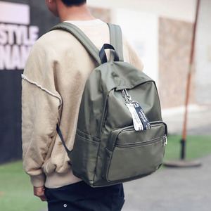 情侣纯色双肩包