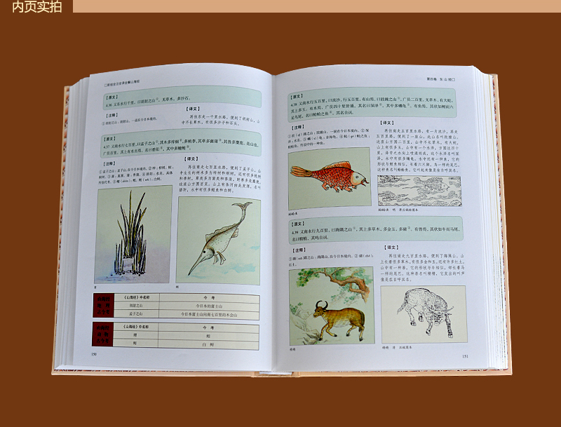 国学典藏馆 白话文 彩绘全注全译全解山海经 正版全 彩图版 民间文学