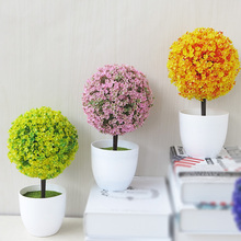 饰品小摆件 假花小树草球盆景 包邮 家居客厅桌面装 仿真植物小盆栽