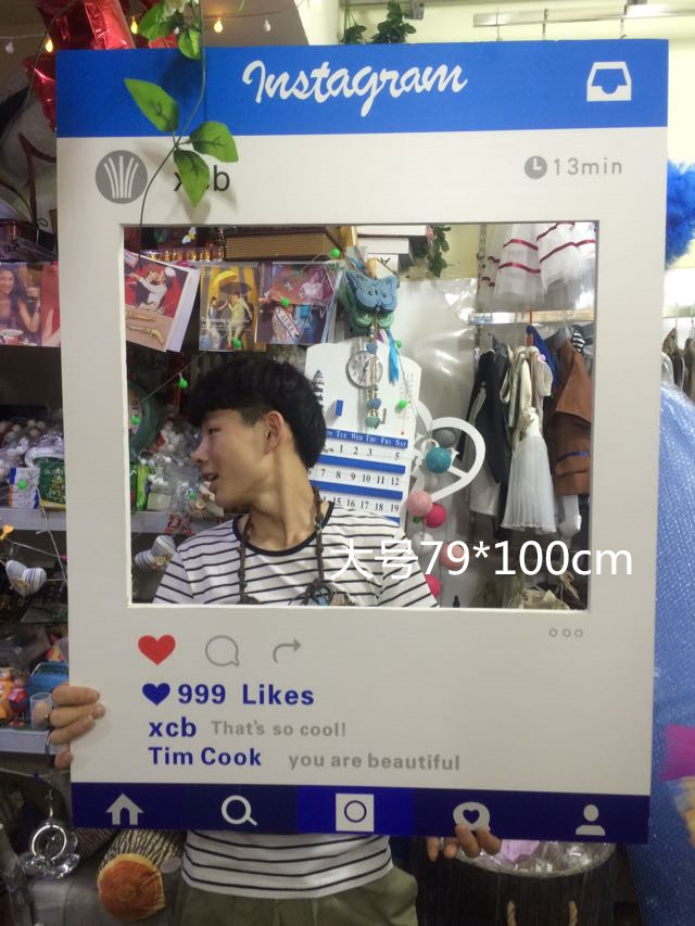 可定制instagram拍照道具ins手持拍照边框广告活动镂空婚礼相框