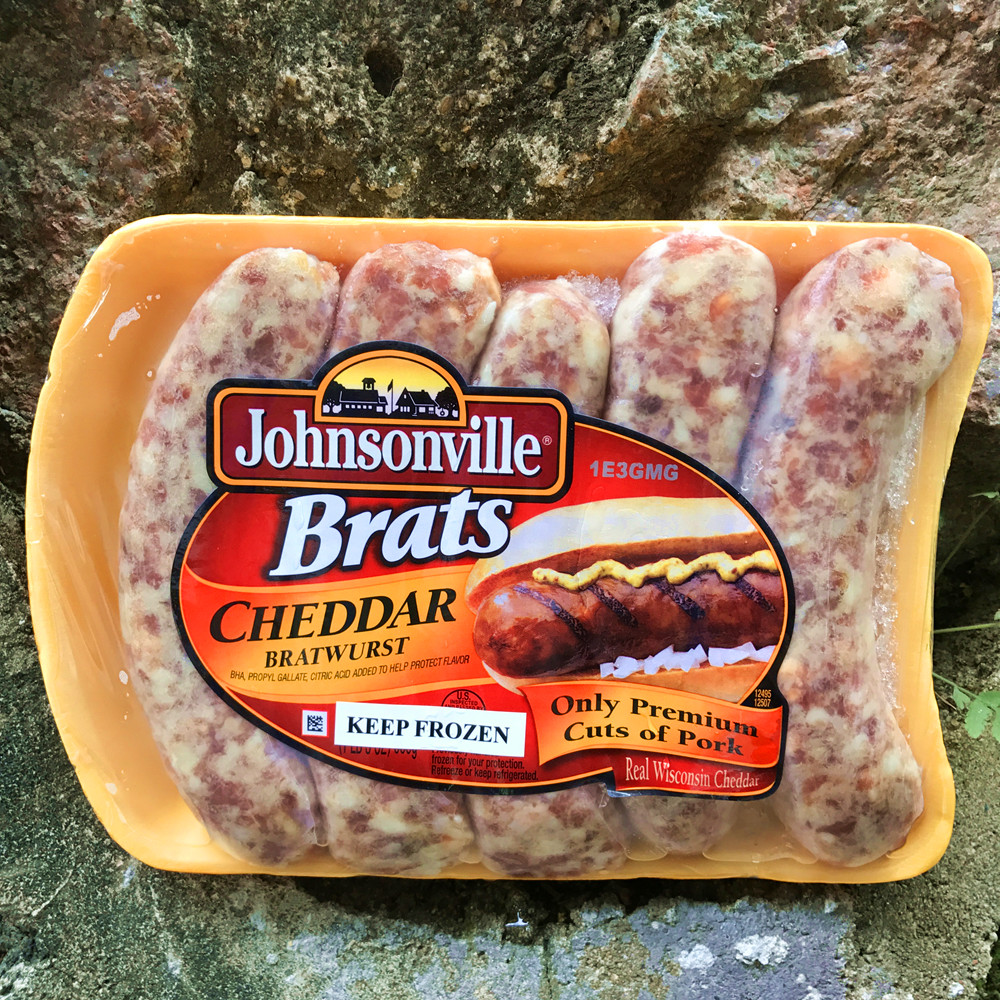 johnsonvilla cheddar bratwurst美国进口尊逊威尔车打芝士烧烤肠