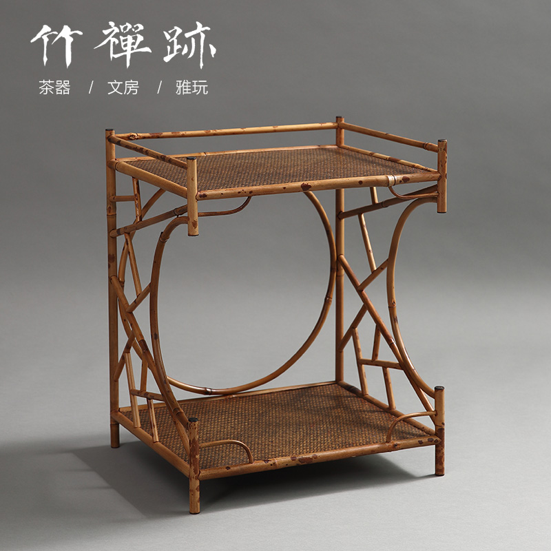 竹禅迹 正宗 福建湘妃竹 茶棚 茶具收纳架 博古架 展示架 茶席雅