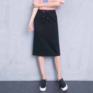 开叉直筒一步裙