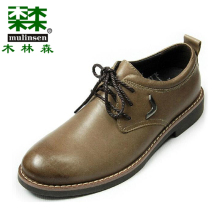 潮男式鞋 1韩版 专柜正品 缝制单E28025 秋冬真皮休闲男鞋 木林森