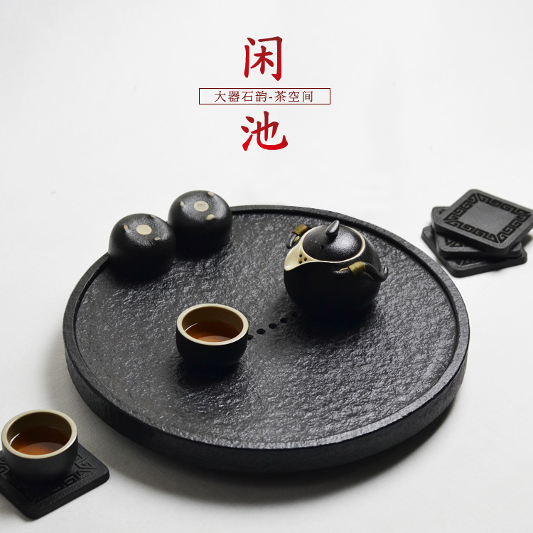 石台 乌金石茶盘 小石头茶盘茶海特价 乌金石小茶台厂家直销包邮