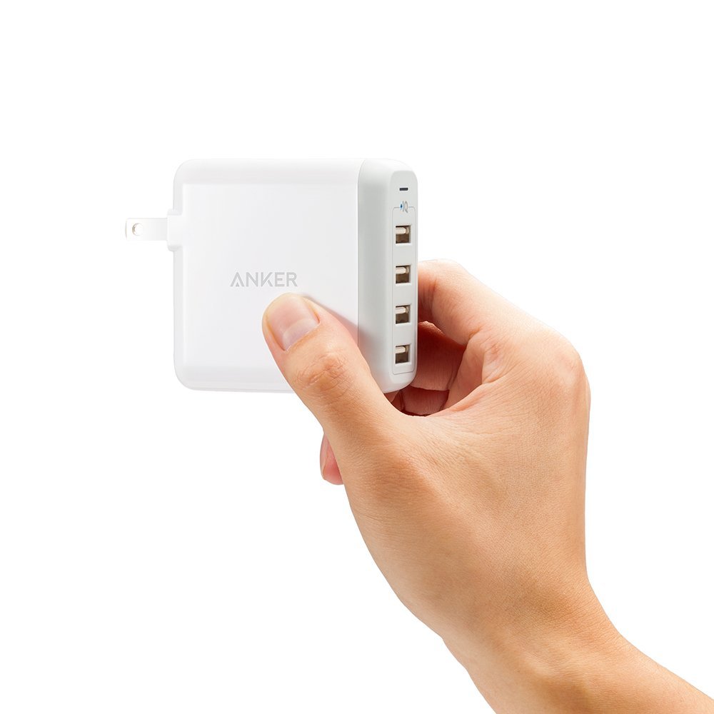 anker 4口usb充电器 40w ipad旅充 智能充电头 新款手机墙充