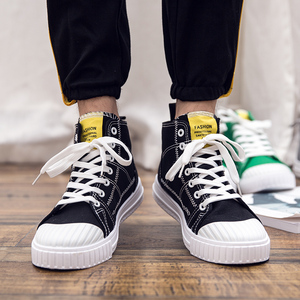 学生港风帆布鞋