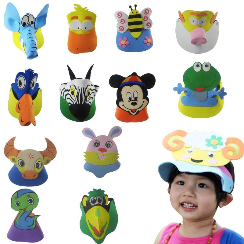 依依小天使 eva动物立体帽儿童表演道具小动物帽子幼儿园头饰