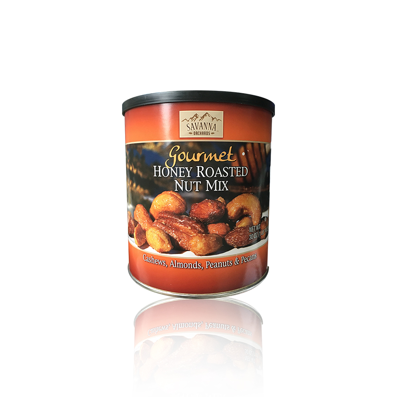 美国进口Savanna蜂蜜香烤坚果混合干果罐装综