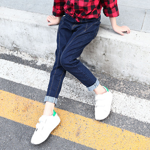 女童休闲牛仔长裤