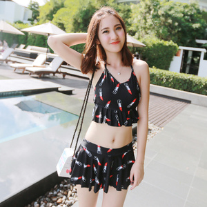 女生裙式泳装三件套