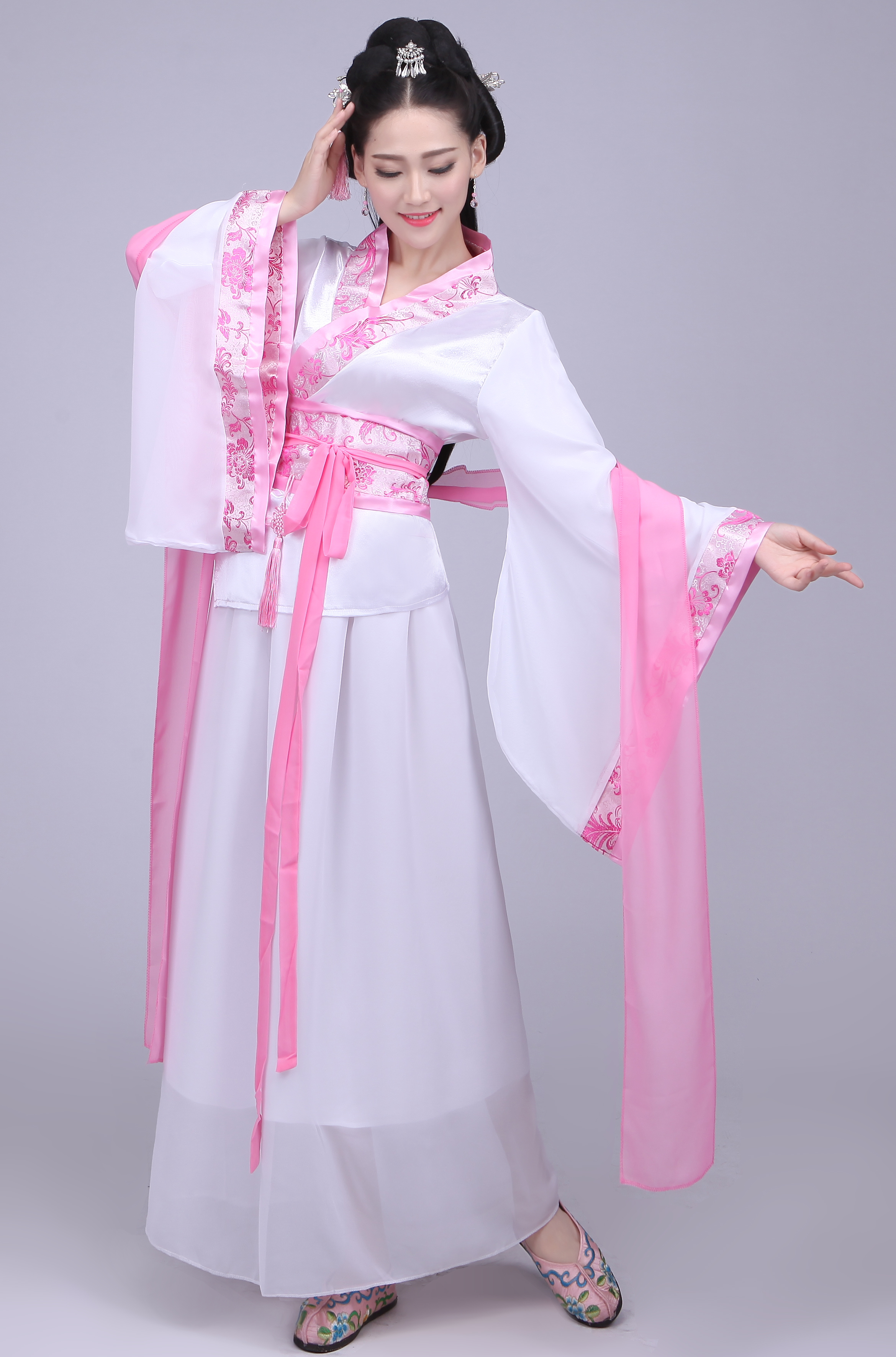 古装服装仙女清新淡雅广袖流仙裙嫦娥女飘逸汉服女襦裙广袖