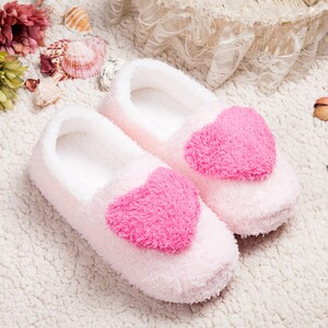 秋冬爱心棉拖鞋包跟防滑保暖