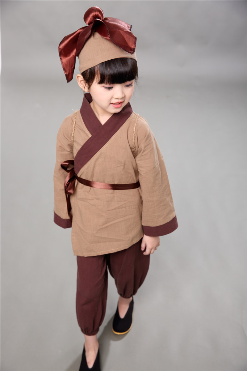 儿童古装演出服 古代书生表演服 幼儿园开学礼唐诗汉服三字经服装
