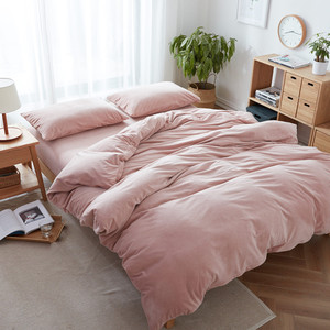 日式简约天鹅绒四件套
