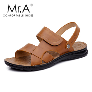 男士真皮凉鞋