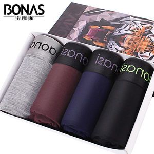 宝娜斯男士平角内裤