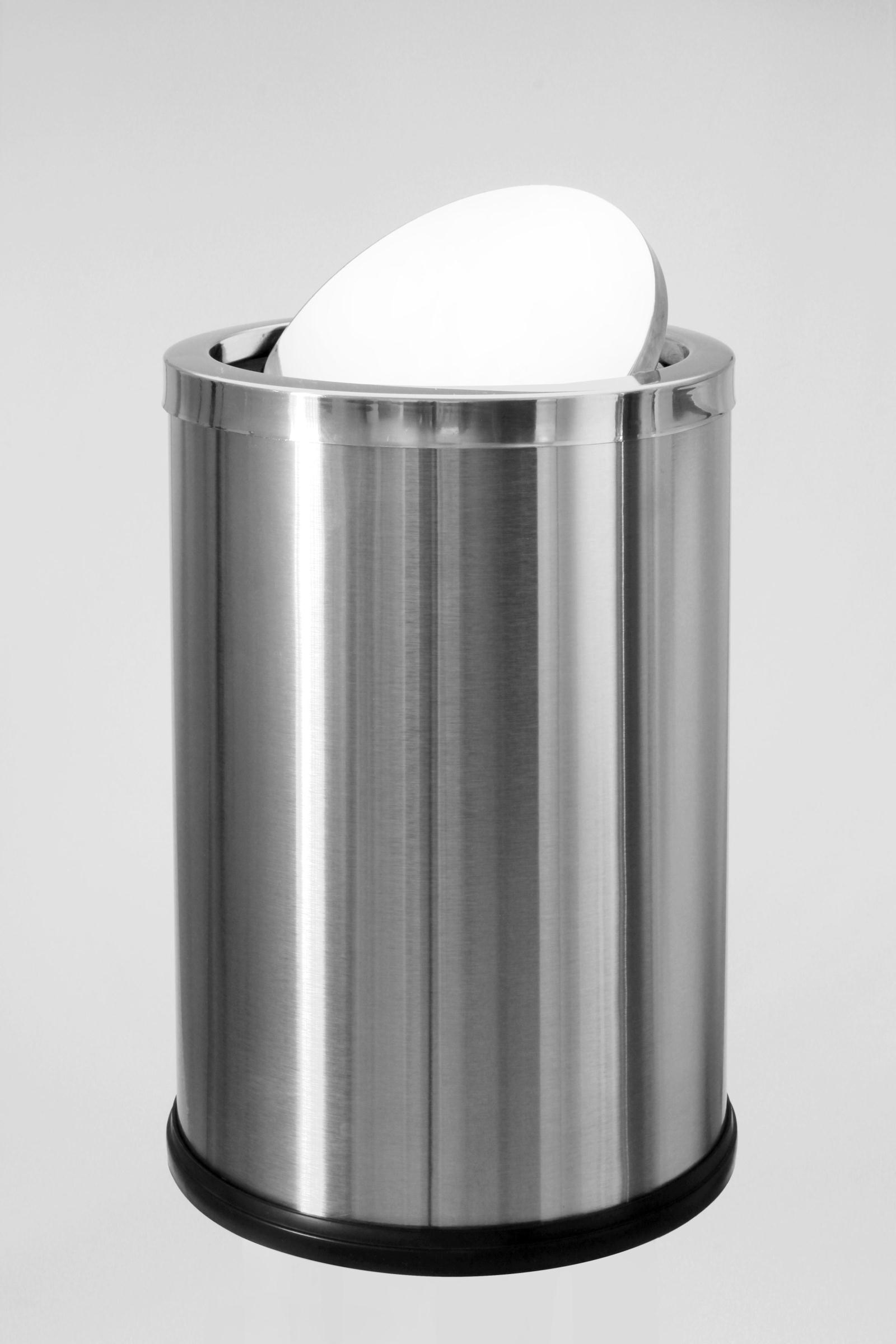 包邮不锈钢摇盖垃圾桶房间金属垃圾筒时尚创意卫生间桶家用垃圾桶