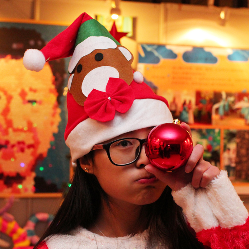 圣诞帽子 成人儿童无纺布头饰 节日派对 礼物树装饰扮用品 四款