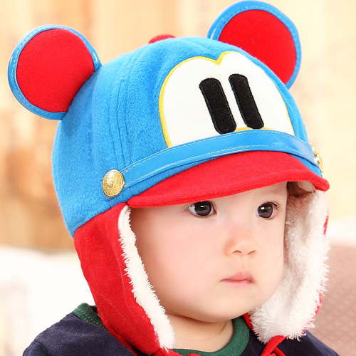 帽子儿童男童冬季秋冬宝宝鸭舌帽婴儿护耳女童