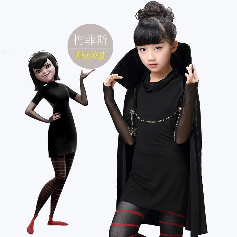 2016新款万圣节儿童服装吸血鬼公主装精灵旅社cosplay