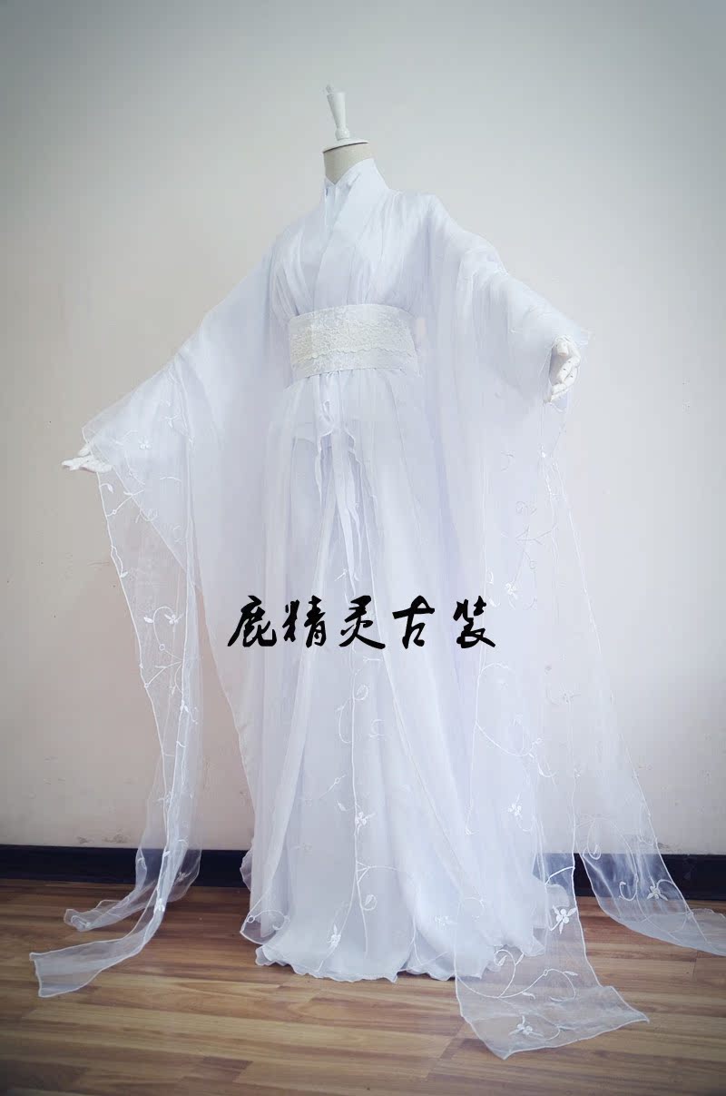 三生三世十里桃花白浅/素素杨幂同款白色cosplay服快手鹿精灵古装