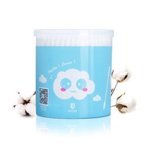 悠珂思盒装纸轴双头棉签200支装