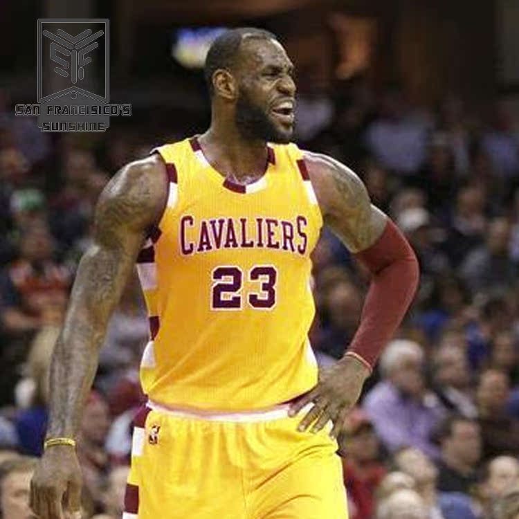 三藩adidas lebron james 骑士队 詹姆斯23号 复古球衣 as8145