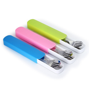 创意不锈钢叉勺筷子三件套